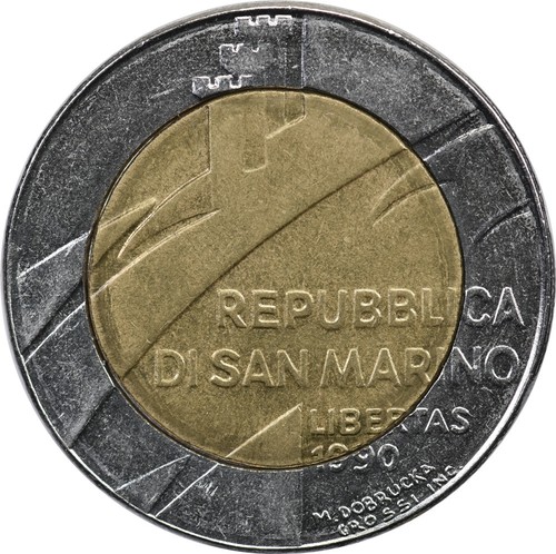 San marino 500 lire - marino, 1990