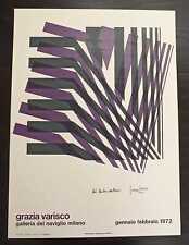 Poster autografato Grazia Varisco, Galleria del naviglio, 1972