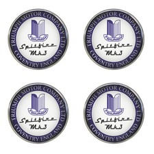 Triumph Spitfire MK3 Cov Logo Autoadesivo Set di 4 Centri Ruota Gel