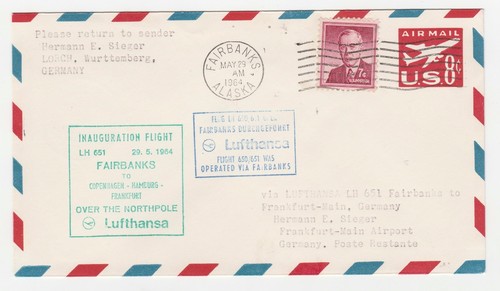 1964 air postal history - us,