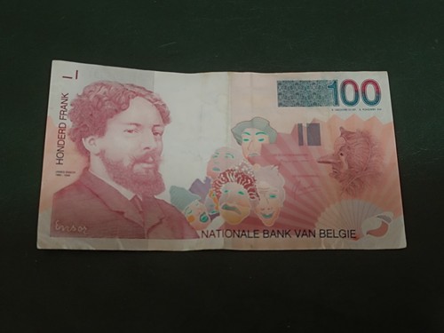 Banconota belgio 100 - -, franchi