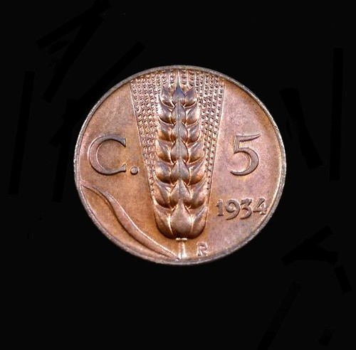 Centesimi 1934 fdc spiga - 5,
