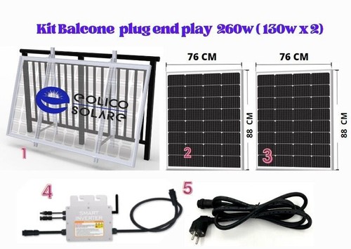Kit fotovoltaico balcone - kit,