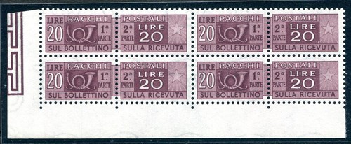 Pacchi postali lire ruota - lire, 20