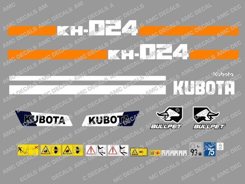 Set adesivi kubota kh024 - set,