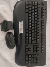 Keyboard + Mouse Logitech Deluxe 650 Cordless Black USB Tastiera Nera Wireless 