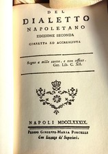 1789 DEL DIALETTO NAPOLETANO F. GALLIANI fuori eb 5 + SPED5