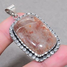 Ciondolo gioiello etnico fatto a mano pietra del sole 2,7" SR 2850