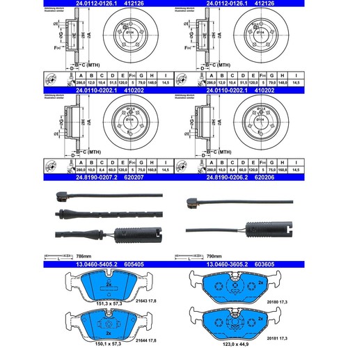 Set dischi freno ate - freno,