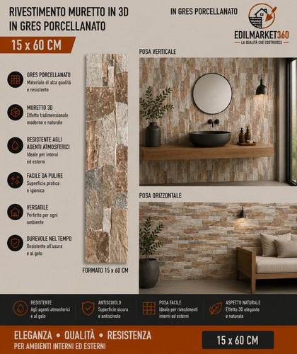 08mq rivestimento muretto - muretto, 3d