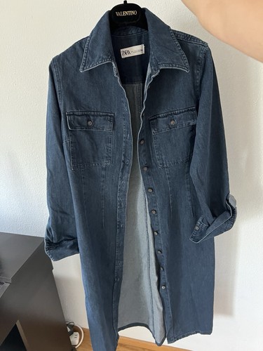 Zara denim jeans shirtdress - zara,