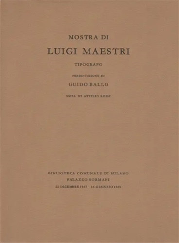 Mostra di luigi - -, maestri