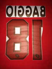 KIT BAGGIO 18 SUBLIMATIC X MAGLIA CALCIO MILAN LOTTO BIANCA GIALLA 95-96-97-98