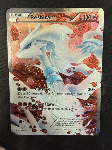 Carta pokemon reshiram tesori - pokemon,