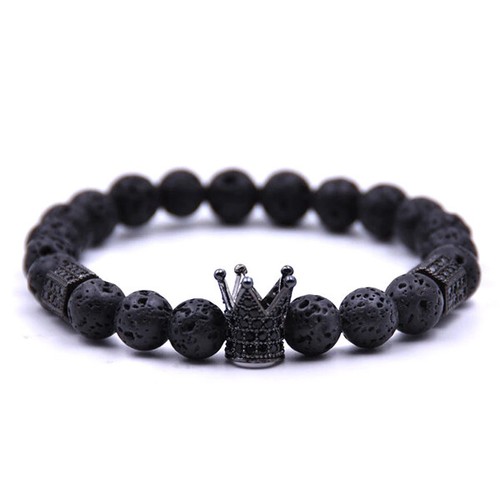 Bracciale pietra lavica dure - pietra,