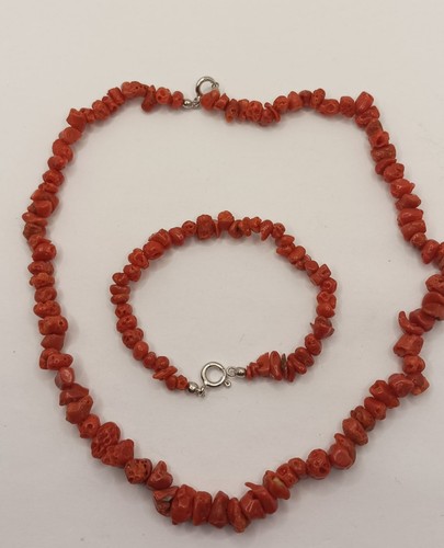 Collana bracciale corallo - collana,