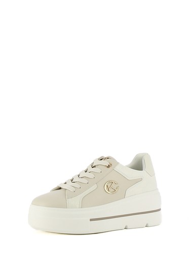 Sneakers stringate donna beige