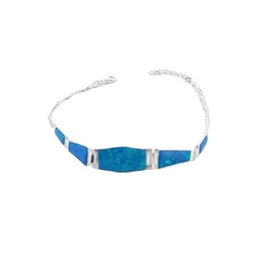 Bracciale argento opale blu - bracciale,