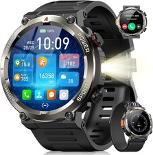 Blackview Smartwatch Uomo Illuminazione Bussola Chiamata Bluetooth per Android/iOS