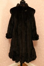 Cappotto di pelliccia di visone marrone scuro (XS)