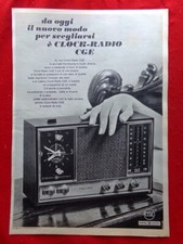 Pubblicità Anni 60-70 Radiosveglia Clock-Radio CGE General Electric