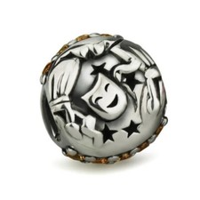 Perline Ohm in argento sterling con perline drammatiche nuove gioielli