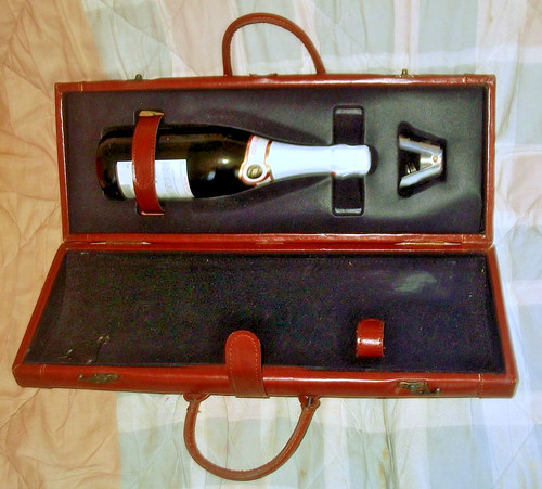 Borsa pelle porta champagne - pelle,