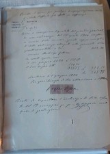 1899 manoscritto ricevuta con