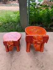 Sgabello elefante dipinto ad