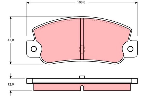 Kit pastiglie freno posteriore