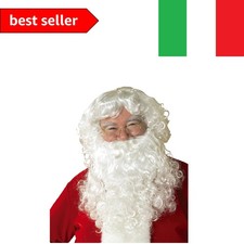 Rubies Parrucca da Babbo Natale con barba per adulto, Parrucca con barba e ba...
