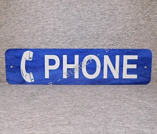 Insegna metallo telefono - insegna,