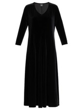 PERSONA by Marina Rinaldi abito lungo ciniglia nero svasato 2423626052600 BIG