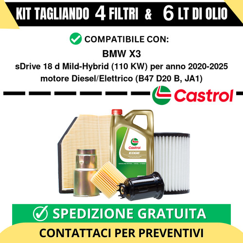 Tagliando per bmw sdrive - x3,