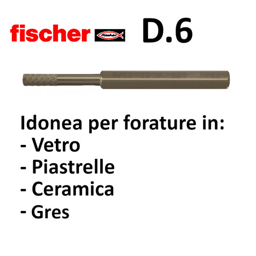 Fresa diamantata fischer - 6,