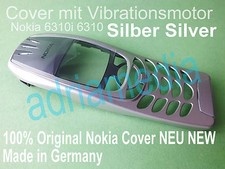 100% originale Nokia 6310 6310i ARGENTO SILVER cover scocca anteriore guscio NUOVO NEW 