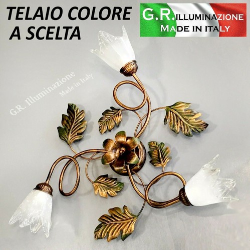 Plafoniera ferro battuto 3 - in,