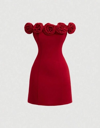 Elegante mini abito rosso - elegante,