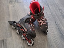 Pattini in linea tg 32-35 /20cm OXELO regolabili bambino usati a rotelle 