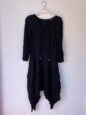 Abito asimmetrico Elisabetta Franchi Donna 42 Nero Viscosa Pre Owned