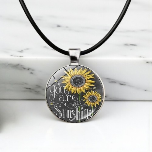 Collana con ciondolo vetro - ciondolo,