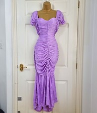 Abito midi drappeggiato lilla