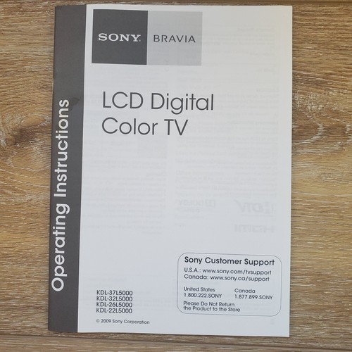 Sony bravia lcd - sony, manuale