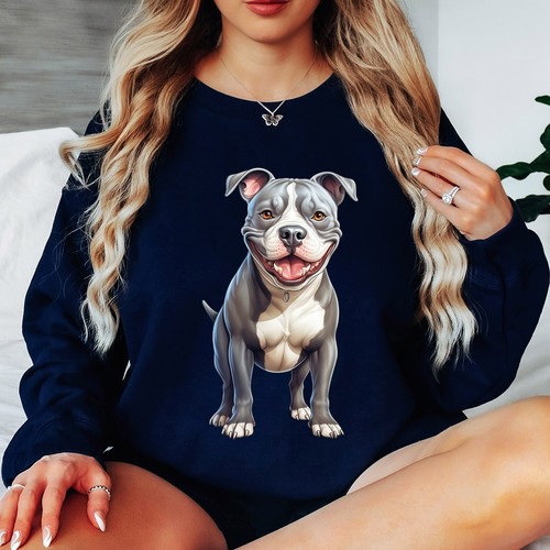 Felpa donna smiling pitbull - felpa,