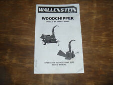 Wallenstein BX Serie BX BXT Manuale Catalogo Ricambi Manutenzione Operatore Cippatore