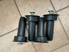 4 PIEDI KIT PIEDINI REGOLABILI PLASTICA NERI PER MOBILI CUCINA H 10 CM