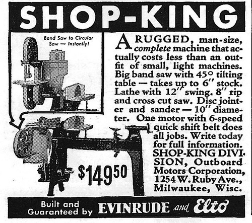 Pubblicità 1935 shop - shop, king