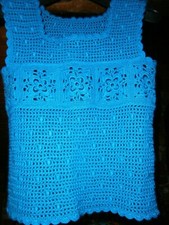 Top  bluette in pizzo all'uncinetto ,fatto a mano- taglia s 