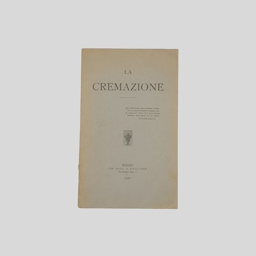 Cremazione torino 1898 - la,