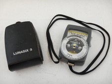 GOSSEN LUNASIX 3 Light Exposure Meter Esposimetro GERMANY with CASE and Strap